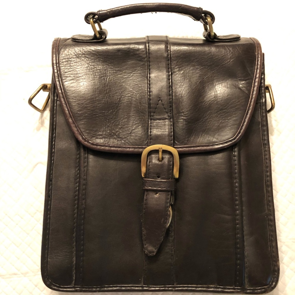 Genuine leather small carry-all